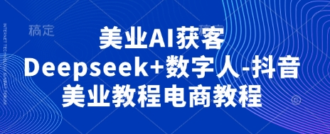 美业AI获客Deepseek+数字人-抖音美业教程电商教程-牛创网