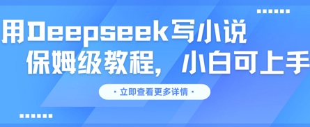 用Deepseek写小说,保姆级教程,小白可实操-牛创网